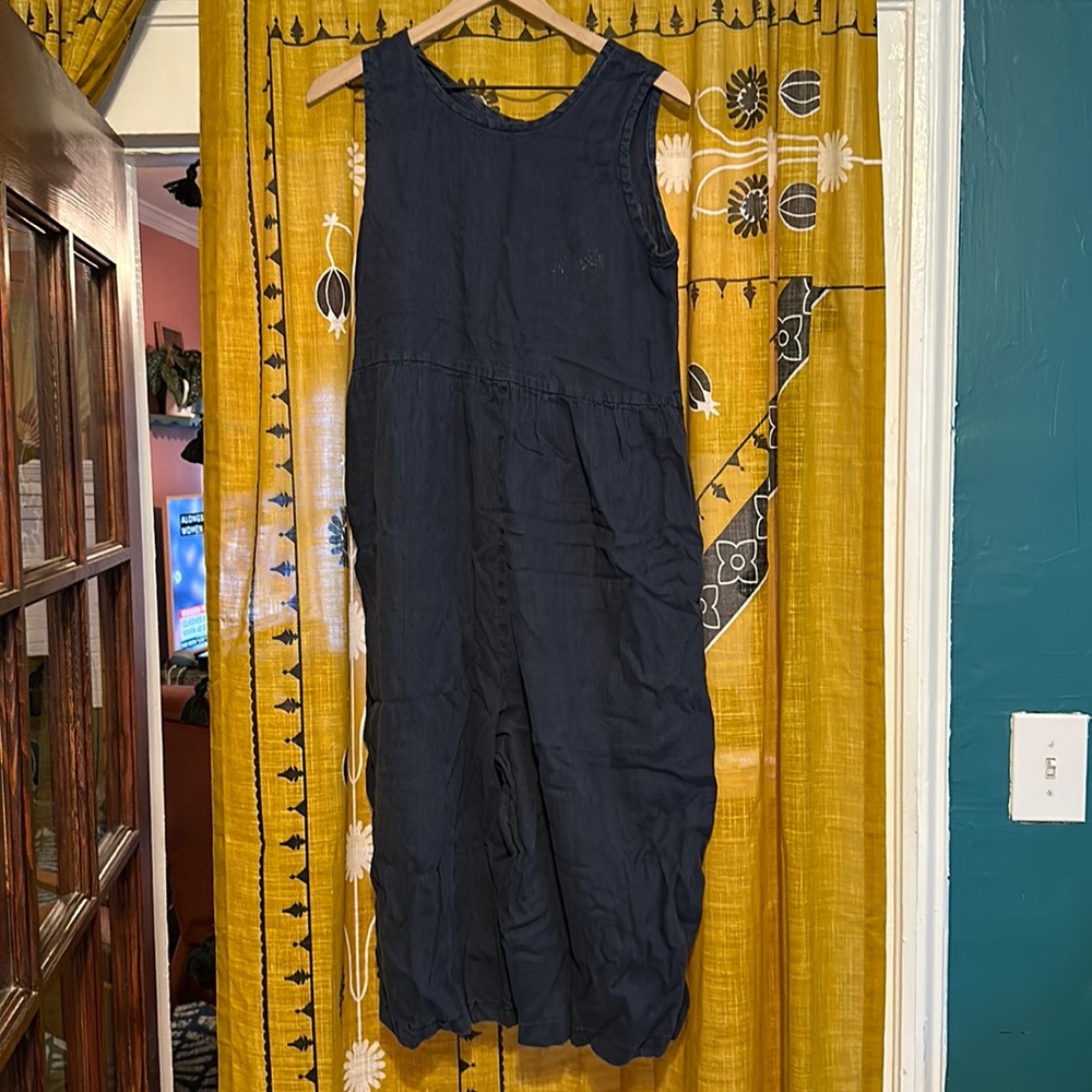Conscious clothing linen jumpsuit